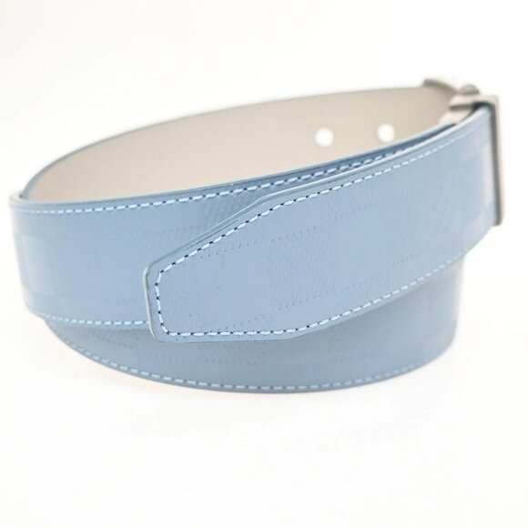 LOUIS VUITTON LV Logo Belt 90/36 Damier Infini leather Blue main image 4